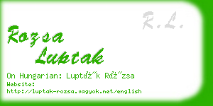 rozsa luptak business card